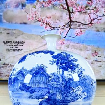 Bình Hút Lộc hoạ tiết Thôn Trang Dưới Núi